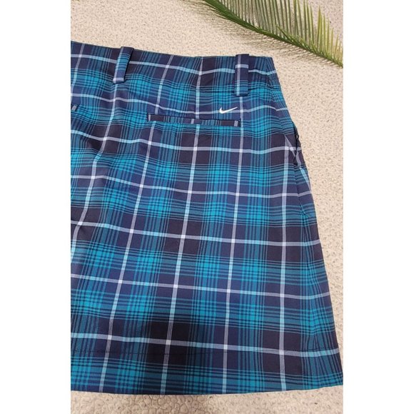 Nike Golf Women's Athletic Skirt w/ Shorts Dri-Fit Plaid Blue Size 10 NEW w/ Tag - Picture 10 of 16